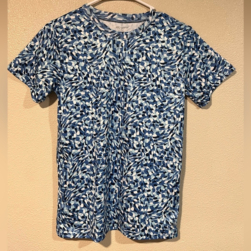 NWOT- Gold Nation kids Blue Patterned Shirt Strechy material 
Size 14/16